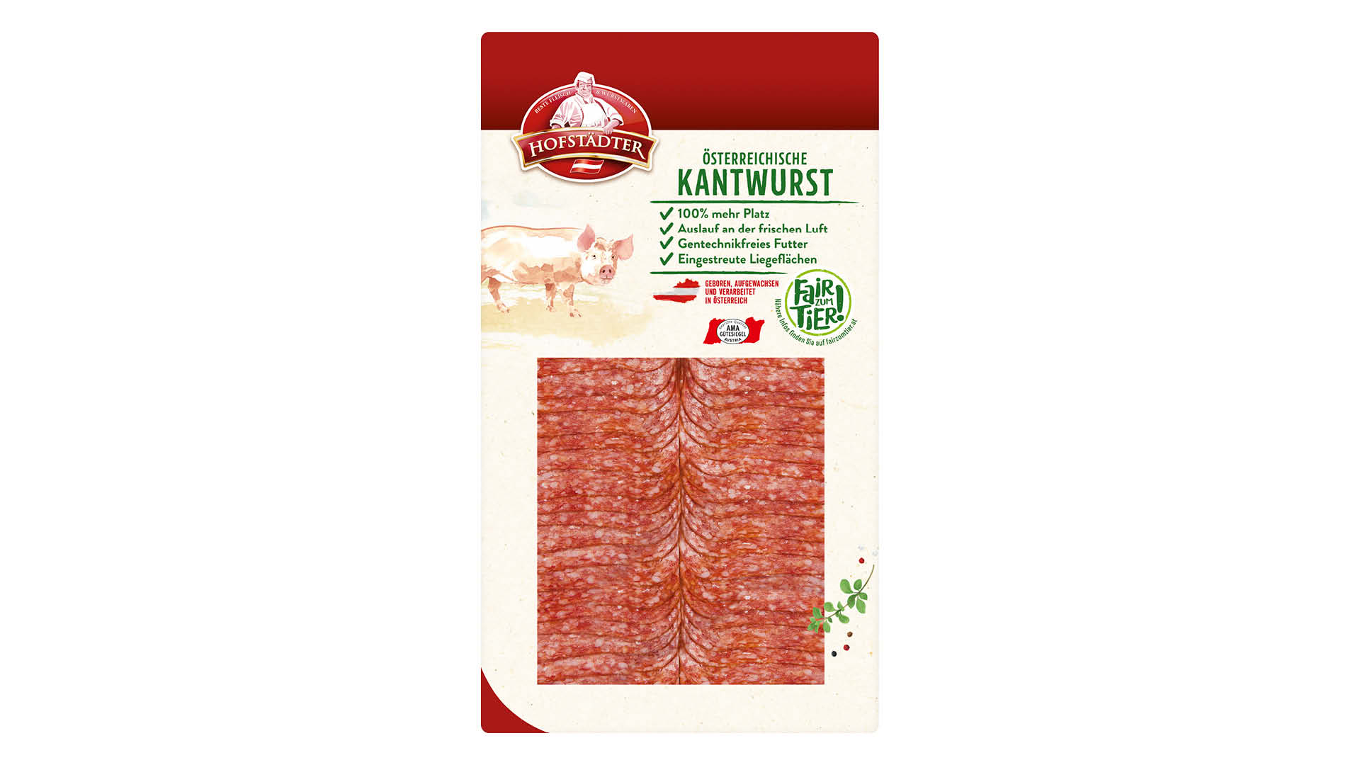 Hofstädter Fair zum Tier Kantwurst geschnitten