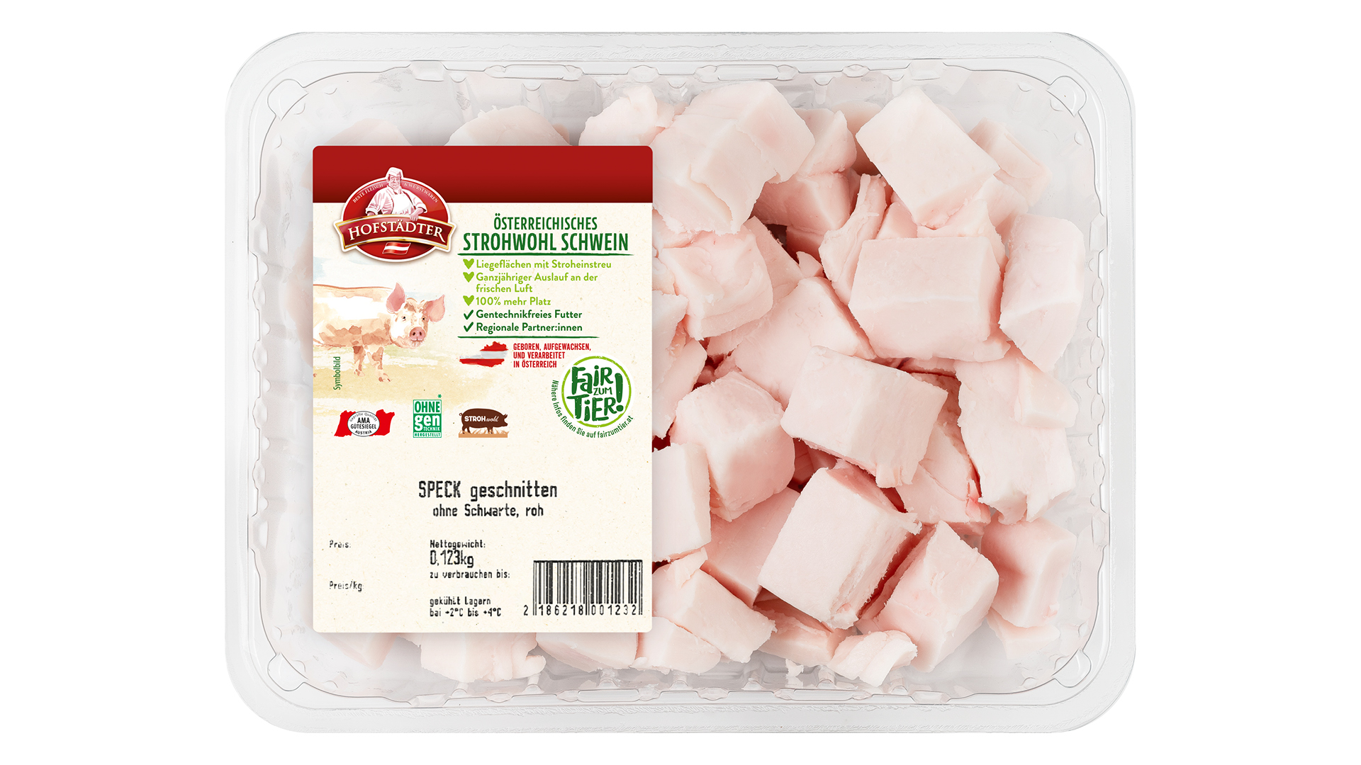 STROHwohl Schweinespeck geschnitten