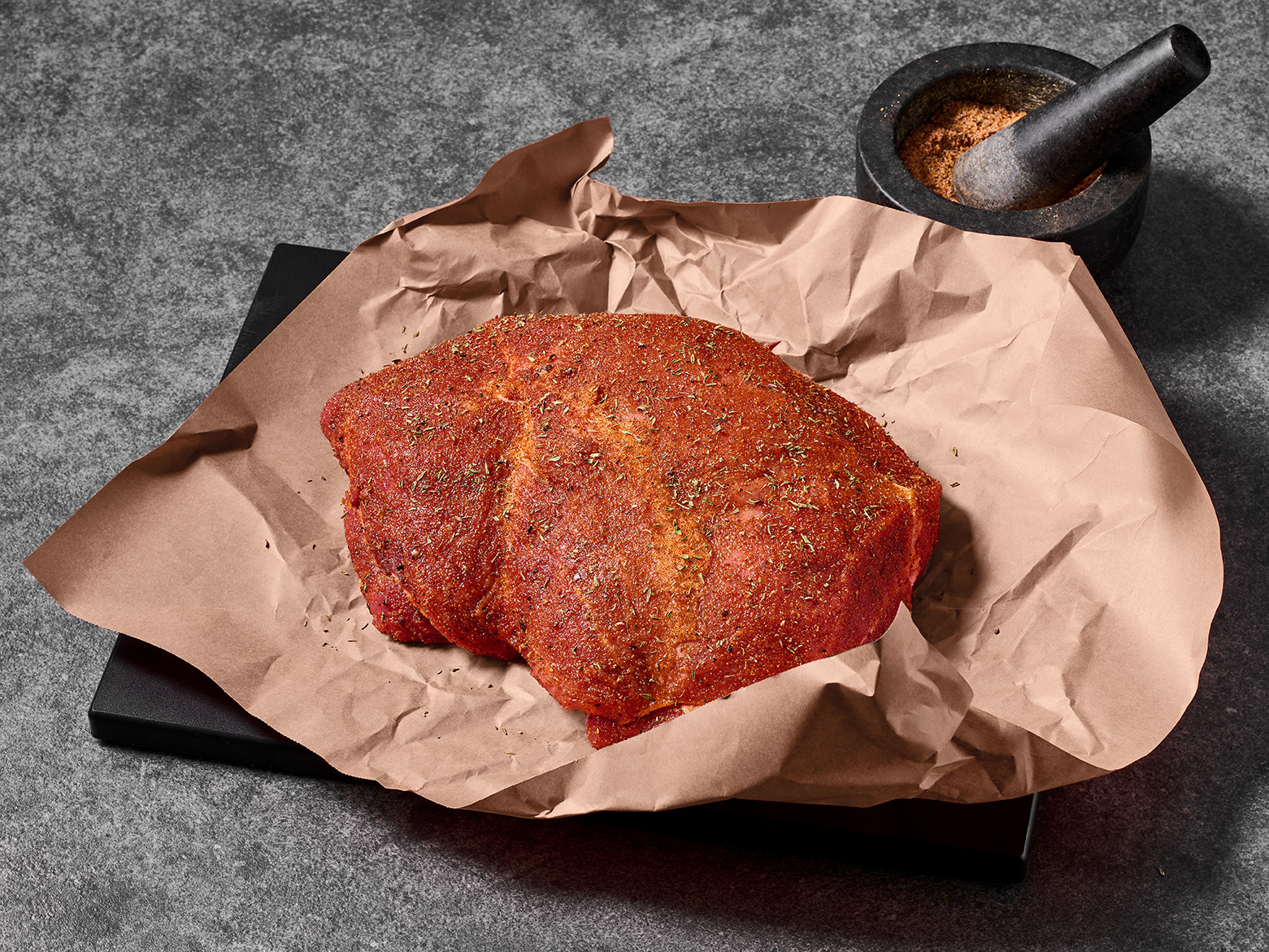 Schweinefleisch in Trockenmarinade