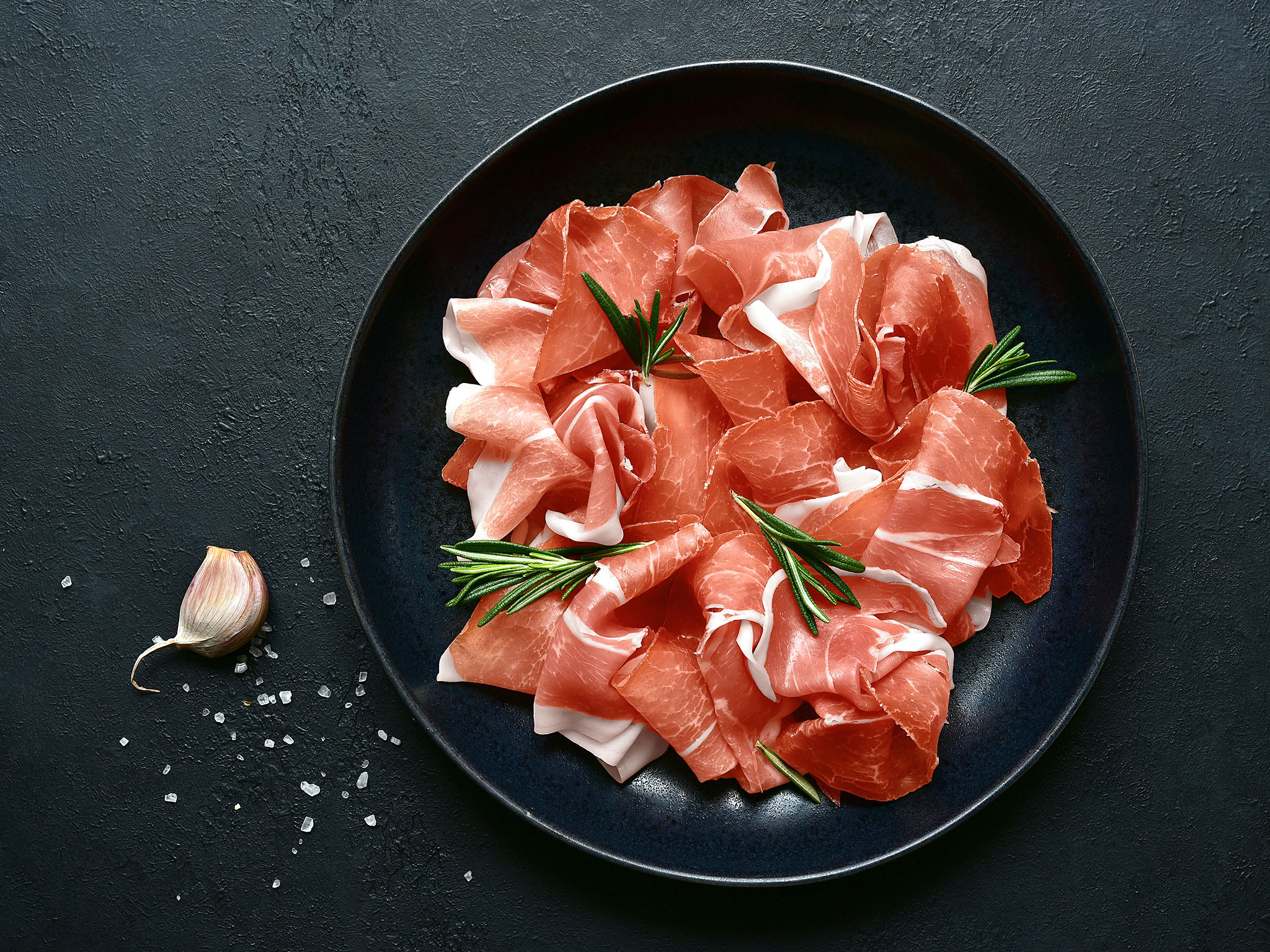 Prosciutto mit Rosmarin Serviervorschlag