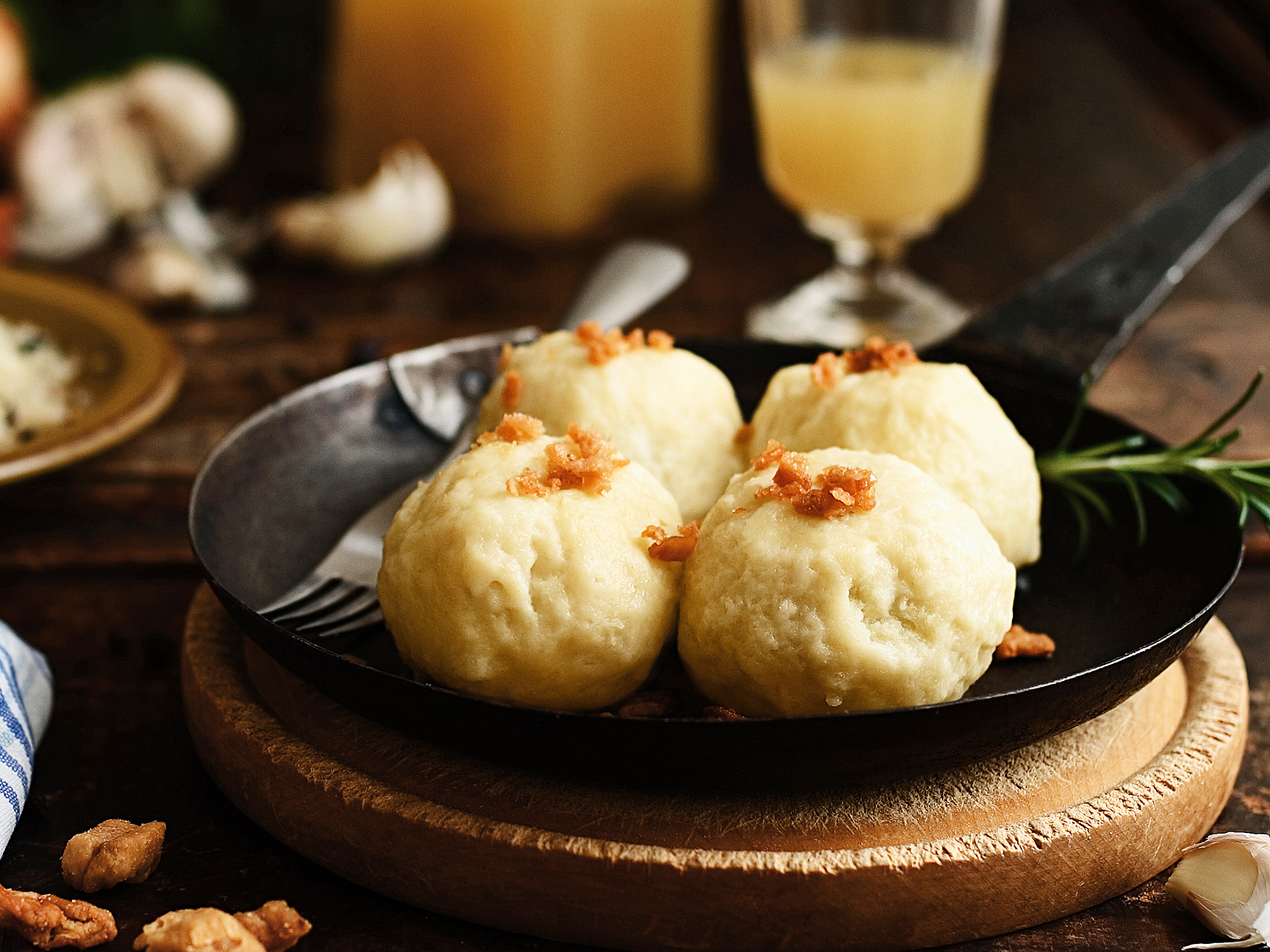 Selchknödel Serviervorschlag