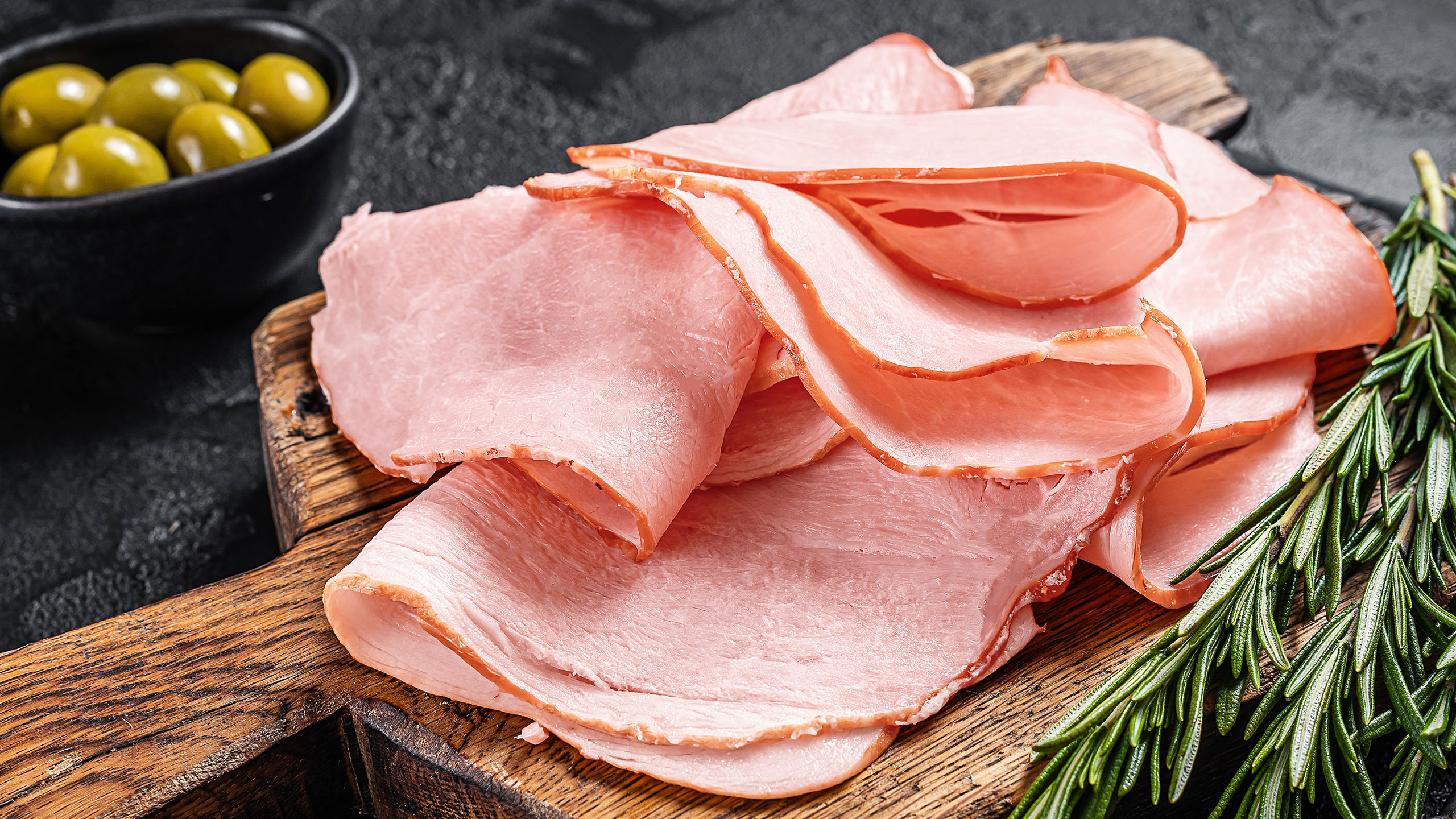 Schinken geschnitten