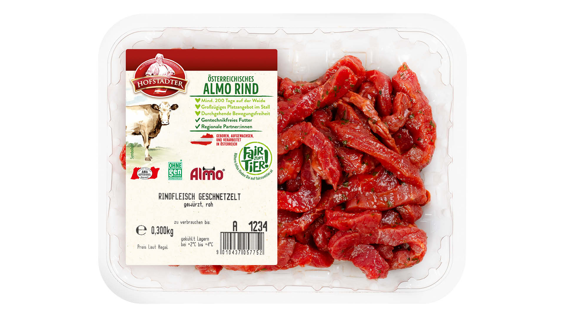 Hofstädter Fair zum Tier Geschnetzeltes mariniert