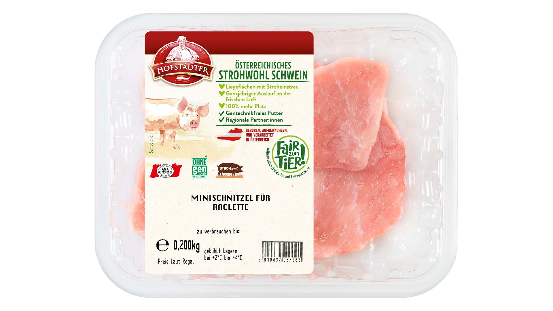 Hofstädter Fair zum Tier! Minischnitzel für Raclette